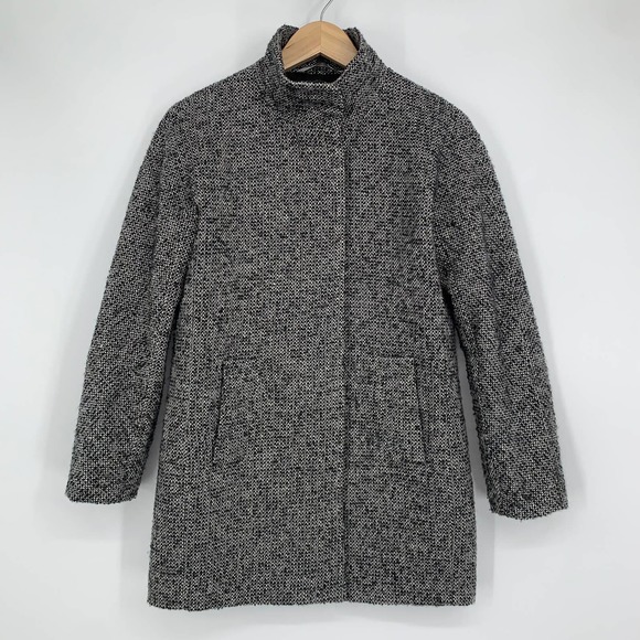J. Crew Wool Blend Coat Marled Tweed Heather Gray Jacket, 2 - Picture 3 of 11
